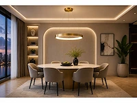 Led ring hanglamp 30w – 4000k neutraal wit - rose gold – ip20 – essence-30