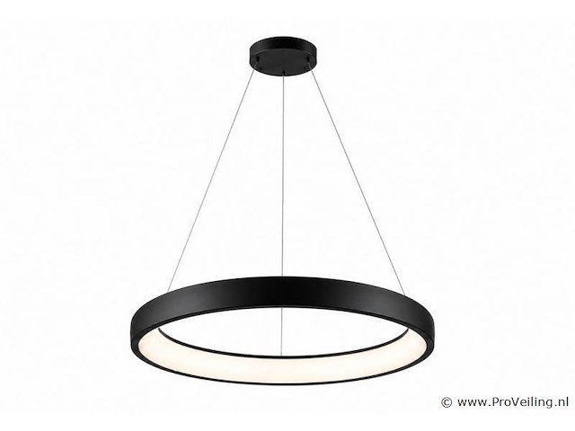 Led ring hanglamp 30w – 4000k neutraal wit - zwart – ip20 – essence-30 - afbeelding 2 van  5