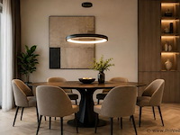 Led ring hanglamp 30w – 4000k neutraal wit - zwart – ip20 – essence-30 - afbeelding 3 van  5