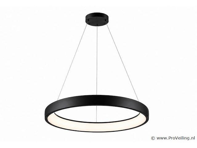 Led ring hanglamp 30w – 4000k neutraal wit - zwart – ip20 – essence-30 - afbeelding 2 van  5