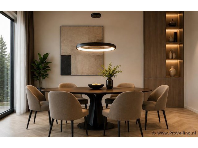 Led ring hanglamp 30w – 4000k neutraal wit - zwart – ip20 – essence-30 - afbeelding 3 van  5