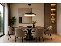 Led ring hanglamp 30w – 4000k neutraal wit - zwart – ip20 – essence-30 - afbeelding 3 van  5