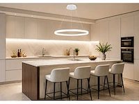 Led ring hanglamp 35w – 3cct dimbaar - wit – ip20 – harvey-35 3cct