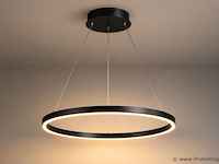 Led ring hanglamp 35w – 3cct dimbaar - zwart – ip20 – harvey-35 3cct - afbeelding 2 van  5