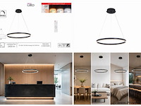 Led ring hanglamp 35w – 3cct dimbaar - zwart – ip20 – harvey-35 3cct - afbeelding 5 van  5