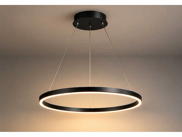 Led ring hanglamp 35w – 3cct dimbaar - zwart – ip20 – harvey-35 3cct - afbeelding 2 van  5