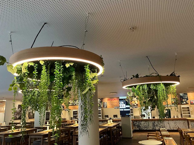 Led-ring met kunstplant (2x) - afbeelding 1 van  5