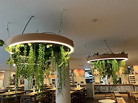 Led-ring met kunstplant (2x) - afbeelding 1 van  5