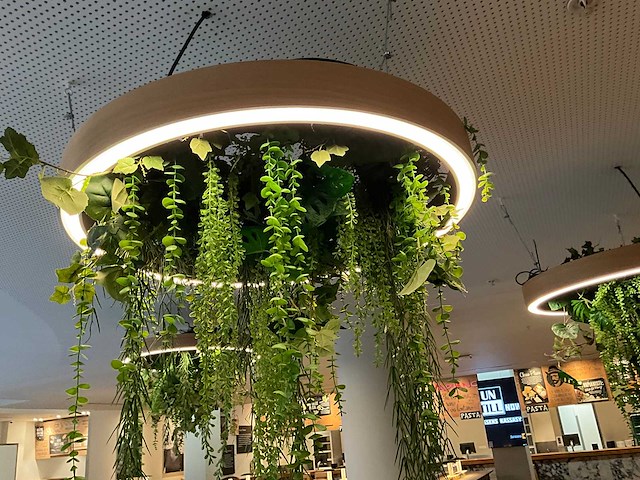 Led-ring met kunstplant (2x) - afbeelding 2 van  5