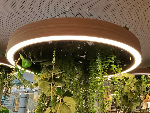 Led-ring met kunstplant (2x) - afbeelding 2 van  4