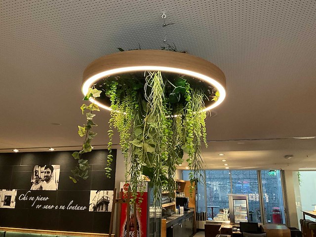 Led-ring met kunstplant - afbeelding 3 van  5