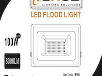 Led schijnwerper 100w – 6500k koud wit – ip65 wathedicht (x6) - afbeelding 3 van  4