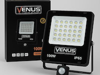 Led schijnwerper 100w – met sensor – 4000k naturaal wit – ip65 waterdicht (x6) - afbeelding 2 van  5