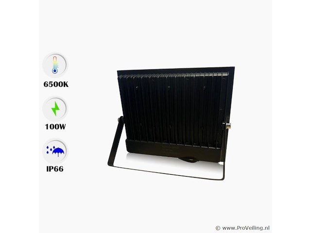 Led schijnwerper 100w mini – 6500k koud wit – ip65 waterdicht (x6) - afbeelding 2 van  5