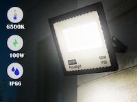 Led schijnwerper 100w mini – 6500k koud wit – ip65 waterdicht (x6) - afbeelding 1 van  5