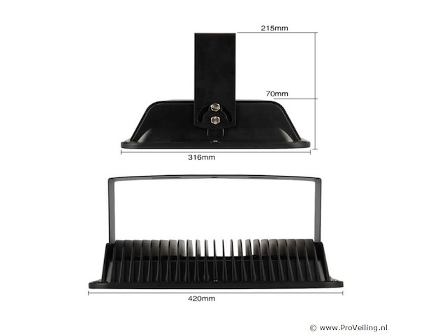 Led schijnwerper 200w – 6500k koud wit – ip65 waterdicht (x4) - afbeelding 4 van  5