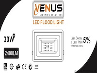 Led schijnwerper 30w – 6500k koud wit – ip65 waterdicht (x12) - afbeelding 3 van  4
