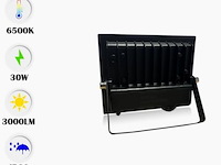 Led schijnwerper 30w mini – 6500k koud wit – ip65 waterdicht (x12) - afbeelding 2 van  4