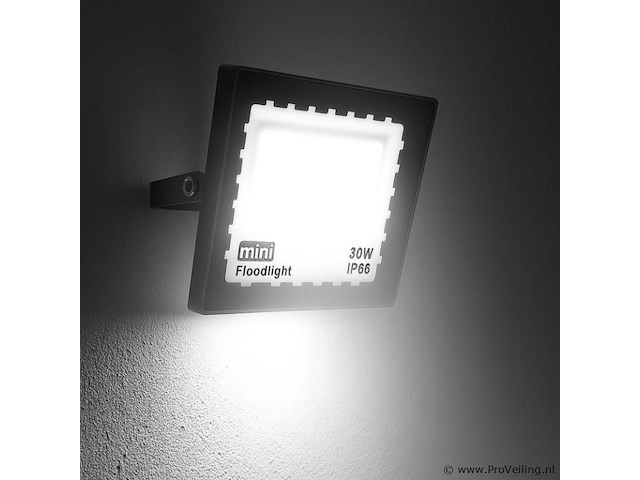 Led schijnwerper 30w mini – 6500k koud wit – ip65 waterdicht (x6) - afbeelding 1 van  4