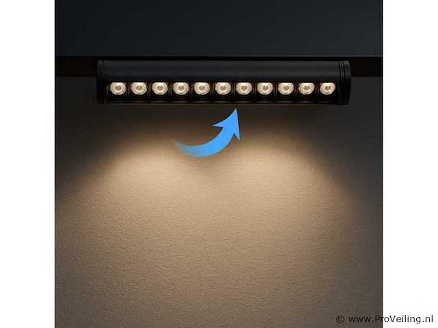 Led spot lineaire op magnetische rail 48v - 18w - zwart - alfa (x4) - afbeelding 1 van  5