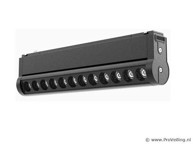 Led spot lineaire op magnetische rail 48v - 18w - zwart - alfa (x8) - afbeelding 2 van  5