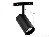 Led spot op magnetische rail 48v - 20w - zwart - bery (x4) - afbeelding 2 van  5