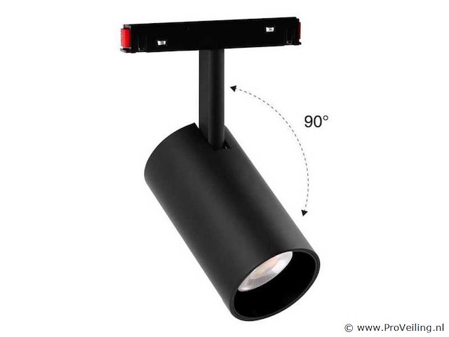 Led spot op magnetische rail 48v - 20w - zwart - bery (x8) - afbeelding 2 van  5