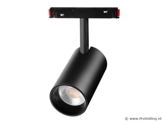 Led spot op magnetische rail 48v -10w - zwart - bery (x4) - afbeelding 2 van  6
