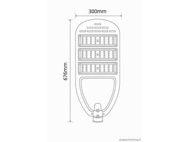 Led straatverlichting 150w met sensor – 6500k koud wit (x3) - afbeelding 5 van  5
