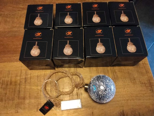Led touw met glitterbal. (9x) - afbeelding 2 van  3