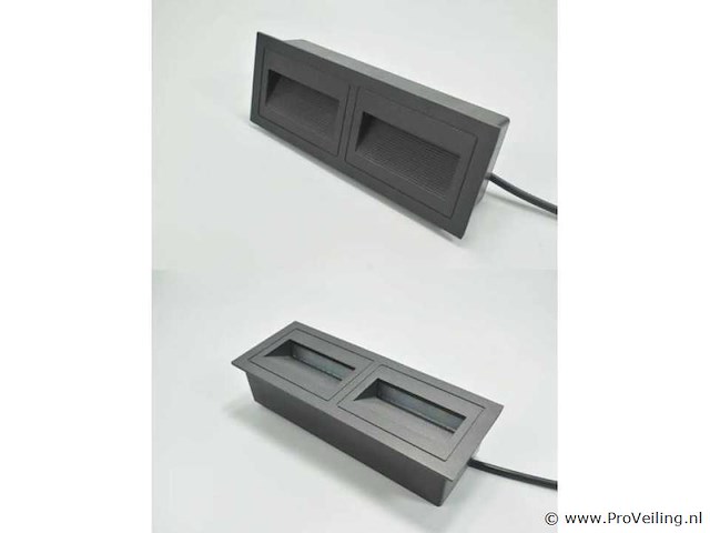 Led trapverlichting ly06 - 3w – ip65 waterdicht – rechthoekig – antraciet (x8) - afbeelding 4 van  4