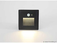 Led trapverlichting met sensor ly03 – 3w – ip65 waterdicht– antraciet (x4) - afbeelding 5 van  6