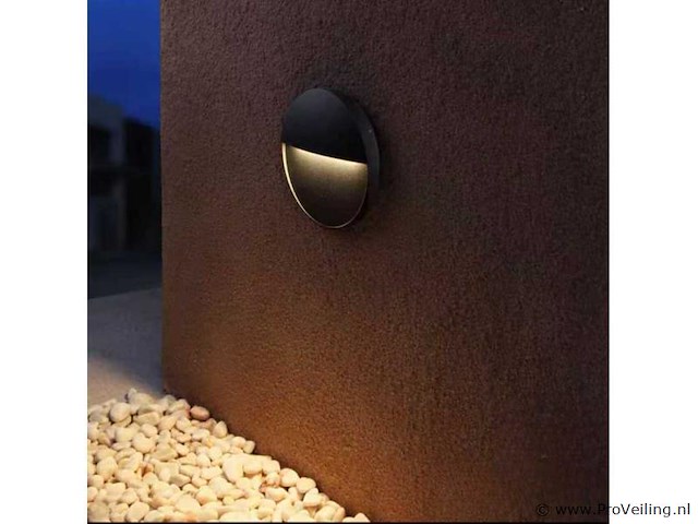 Led trapverlichting s-22r– 6w – zwart – ip54 waterdicht (x8) - afbeelding 5 van  5