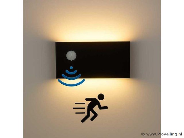 Led wandlamp bidirectionele met sensor sw-2309 - 12w (x5) - afbeelding 1 van  3