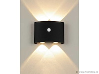 Led wandlamp met sensor – sw-2310-2 – 4w – zwart – ip54 (x10) - afbeelding 3 van  3
