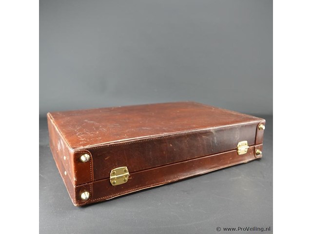 Lederen attachekoffer - afbeelding 5 van  5