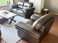 Lederen bankstel 2-zit + stoel - afbeelding 5 van  7