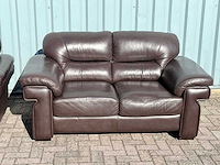 Lederen bankstel 2-zit + stoel - afbeelding 1 van  2