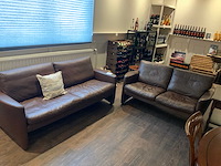 Lederen bankstel - afbeelding 1 van  3