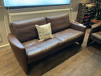 Lederen bankstel - afbeelding 2 van  3