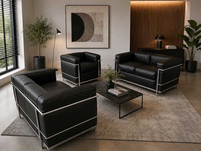 Lederen design loungeset - afbeelding 1 van  13