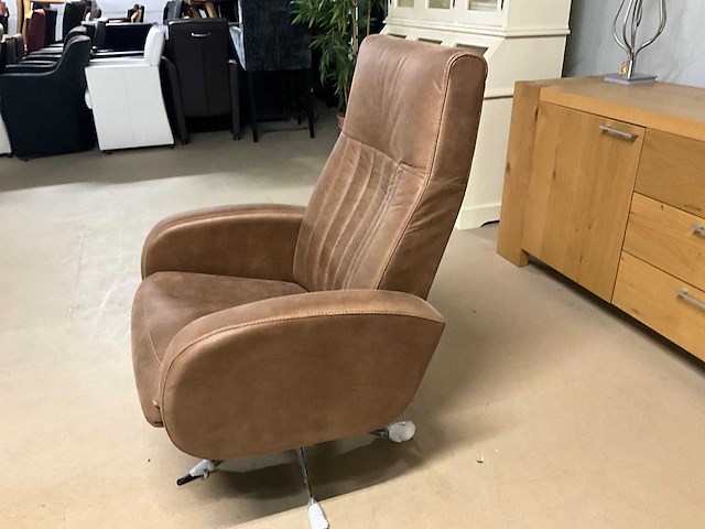 Lederen draaibare relaxfauteuil - afbeelding 3 van  14