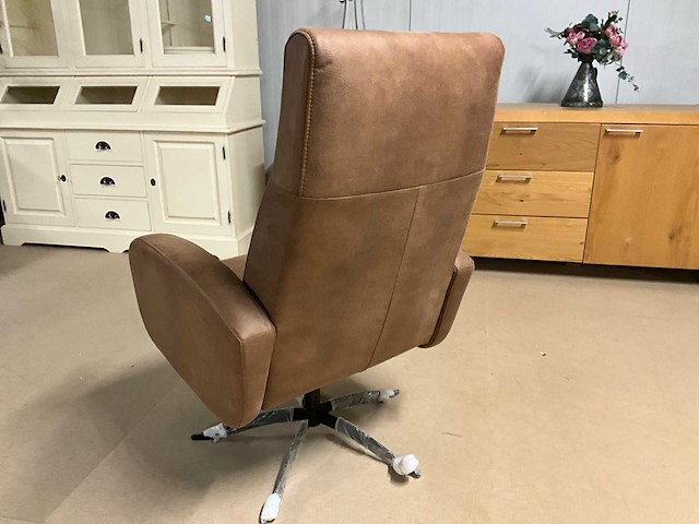 Lederen draaibare relaxfauteuil - afbeelding 4 van  14