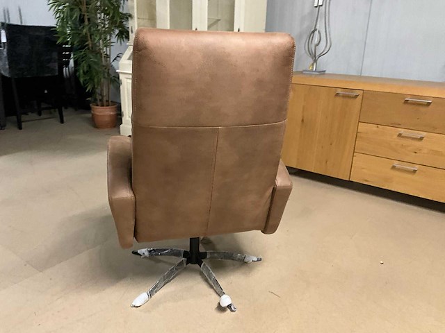 Lederen draaibare relaxfauteuil - afbeelding 6 van  14
