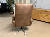 Lederen draaibare relaxfauteuil - afbeelding 6 van  14