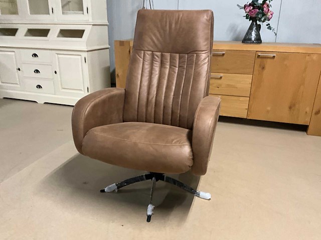 Lederen draaibare relaxfauteuil - afbeelding 8 van  14