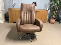Lederen draaibare relaxfauteuil - afbeelding 10 van  14