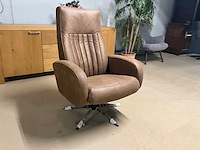 Lederen draaibare relaxfauteuil - afbeelding 12 van  14