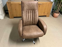 Lederen draaibare relaxfauteuil - afbeelding 14 van  14