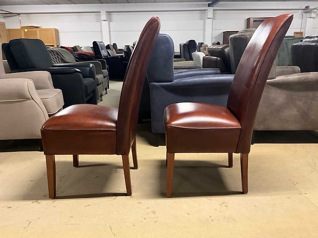 Lederen eetkamerstoel (2x) - afbeelding 3 van  11